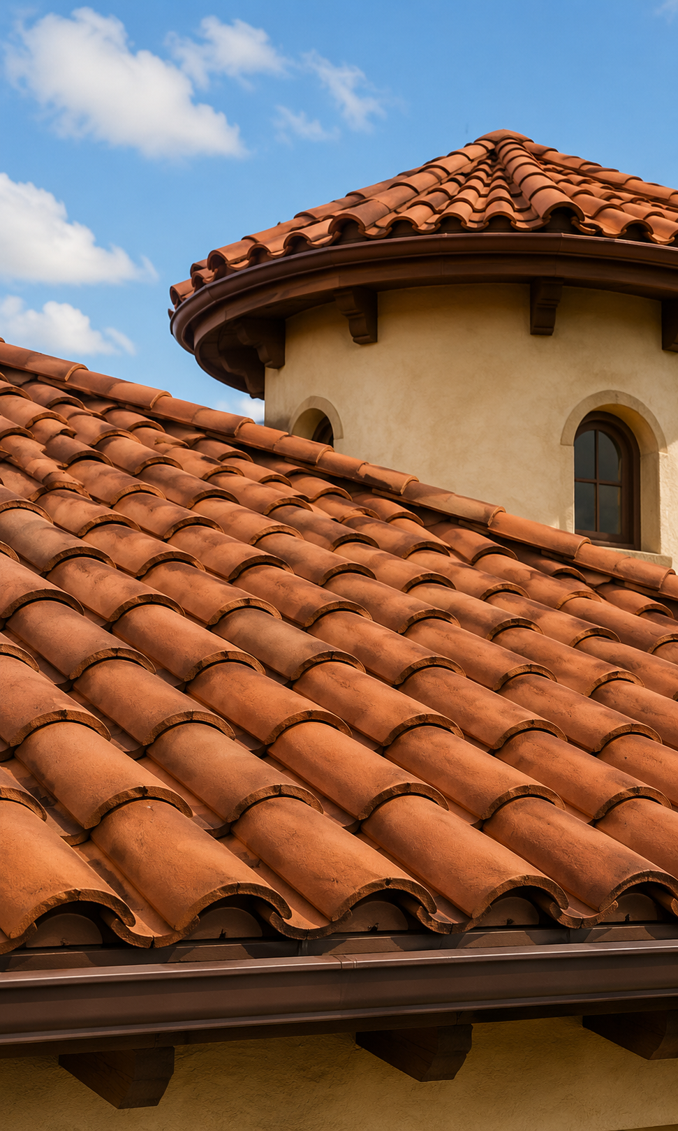 Clay tile roofing